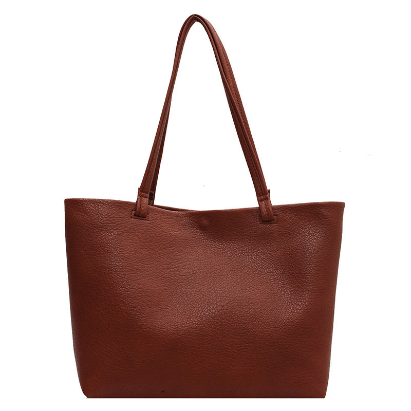 Casual Soft Leather Large Capacity Shoulder Bag